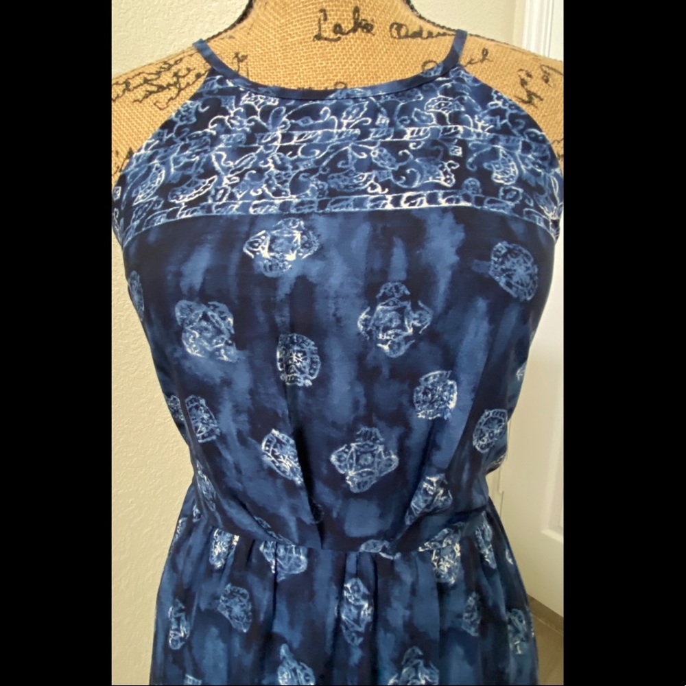 Casual blue maxi dress